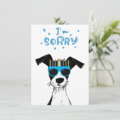 かわいい犬の漫画おもしろい誕生日ベレードカード (スタンド正面)