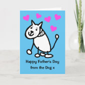 かわいい犬の漫画から作った父の日カード カード (正面)