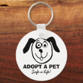 かわいい犬の漫画とペットのキーチェーンを採用する キーホルダー (正面)