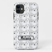 かわいい犬の漫画の名前ケースメイトiPhoneケース Case-Mate iPhoneケース (裏面)