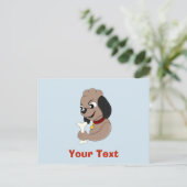 かわいい犬の漫画はがき ポストカード (スタンド正面)