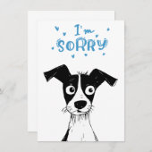 かわいい犬の漫画誕生日おもしろいベレードカード (正面/裏面)