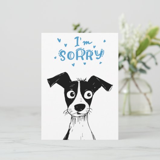 かわいい犬の漫画誕生日おもしろいベレードカード (スタンド正面)