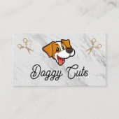 かわいい犬の漫画 | トリマー鋏 名刺 (正面)