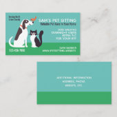 かわいい犬の猫および鳥|の動物愛好家のペットモデル 名刺 (正面/裏面)