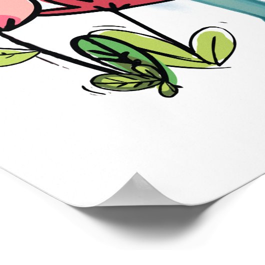 かわいい犬の猫の友達が世界を美しく ポスター (角)