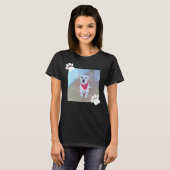 かわいい犬の白い前足1写真 Tシャツ (正面フル)
