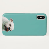 かわいい犬の白ブルドッグ Case-Mate iPhoneケース (裏面(横))