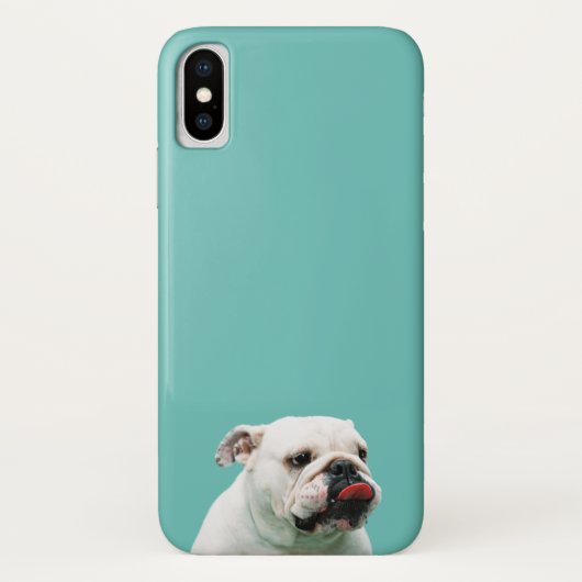 かわいい犬の白ブルドッグ Case-Mate iPhoneケース (裏面)