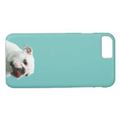 かわいい犬の白ブルドッグ Case-Mate iPhoneケース (裏面(横))