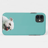 かわいい犬の白ブルドッグ Case-Mate iPhoneケース (裏面(横))
