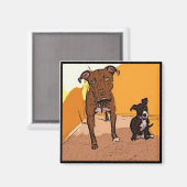 かわいい犬の磁石 マグネット (正面/裏面)