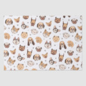 かわいい犬の種類のパターン  薄葉紙 (正面)