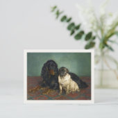 かわいい犬の絵はがき ポストカード (スタンド正面)