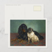 かわいい犬の絵はがき ポストカード (正面/裏面)