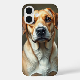 かわいい犬の美術 現代イラスト ペット iPhone 16ケース