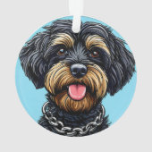 かわいい犬の肖像 オーナメント (裏面)