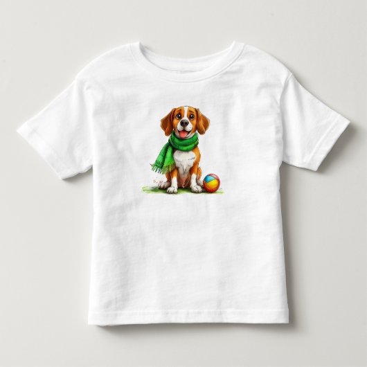 かわいい犬の肖像 トドラーTシャツ (正面)