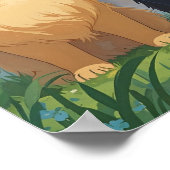 かわいい犬の背景 ポスター (角)
