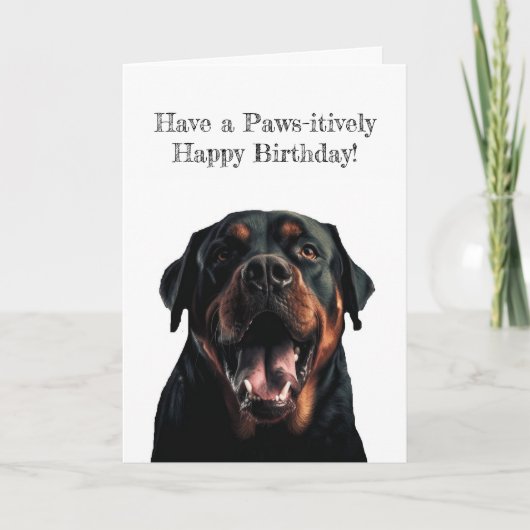 かわいい犬の誕生日おめでとうグリーティングカード カード (正面)