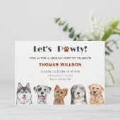 かわいい犬の誕生日をパワティにしよう 招待状 (スタンド正面)