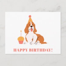 かわいい犬の誕生日カップケーキ カラフル モダン 誕生日
