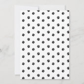 かわいい犬の誕生日テーマの招待 招待状 (裏面)