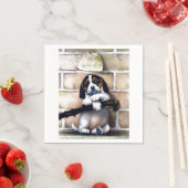 かわいい犬の販売かわいいヴィンテージイラストレーション スタンダードカクテルナプキン (インサイチュ)