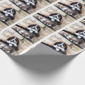 かわいい犬の販売かわいいヴィンテージイラストレーション ラッピングペーパー (角)