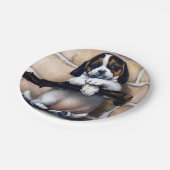 かわいい犬の販売かわいいヴィンテージイラストレーションbeagl ペーパープレート (アングル)