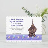 かわいい犬の赤ちゃんシャワー 招待状 (スタンド正面)