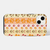 かわいい犬の足あとペット柄 iPhoneケース (裏面横)