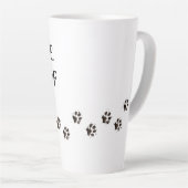 かわいい犬の足あと カフェラテマグ (右アングル)