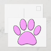 かわいい犬の足の絵 ポストカード (正面/裏面)