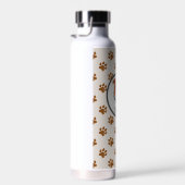 かわいい犬の足プリントペットのカスタムスパイク ウォーターボトル (右面)