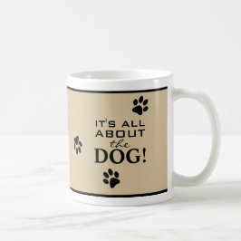 かわいい犬の足跡のタイポグラフィー 楽しい犬好き ペット コーヒーマグカップ