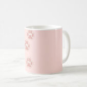 かわいい犬の足跡パターン  コーヒーマグカップ (正面右)