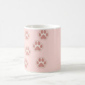 かわいい犬の足跡パターン  コーヒーマグカップ (中央)