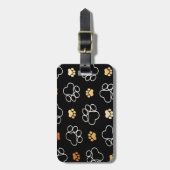 かわいい犬の足 ラゲッジタグ (正面縦)