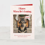 かわいい犬の面白いペット家族写真クリスマス折りたたみカード シーズンカード (正面)