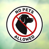 かわいい犬の頭とペット禁止カスタム文字 ウィンドウサイン (シート3)