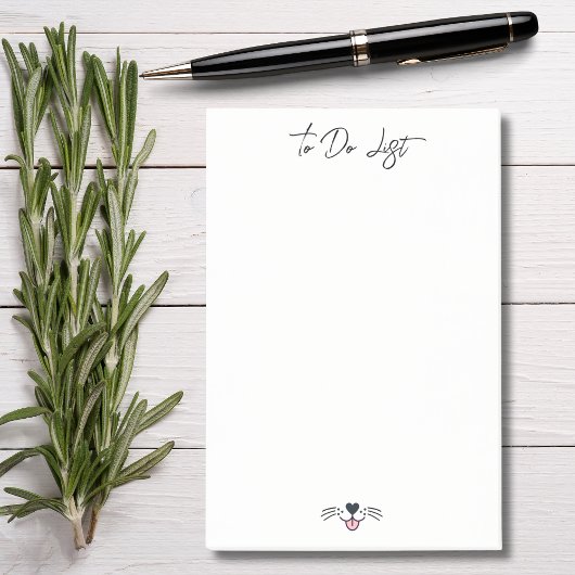 かわいい犬の顔と名前をカスタムする、シンプルパーソナライズされた ポストイット