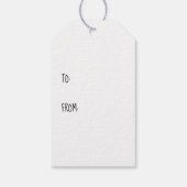 かわいい犬の顔イラストレーションパターン ギフトタグ (裏面)