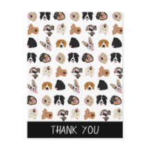 かわいい犬の顔イラストレーションパターン