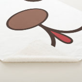 かわいい犬の顔キッズホワイト シェルパブランケット (3/4)