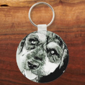 かわいい犬の顔キーチェーン キーホルダー (正面)