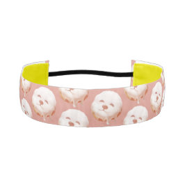 かわいい犬の顔ドーナツ アスレチックヘッドバンド