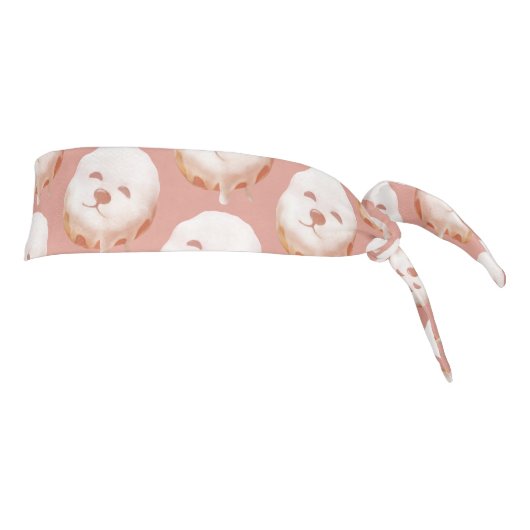 かわいい犬の顔ドーナツ タイヘッドバンド (回転90)