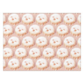 かわいい犬の顔ドーナツ テーブルクロス (正面(横))