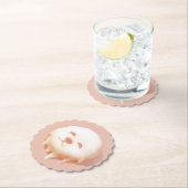 かわいい犬の顔ドーナツ ペーパーコースター (インサイチュ)